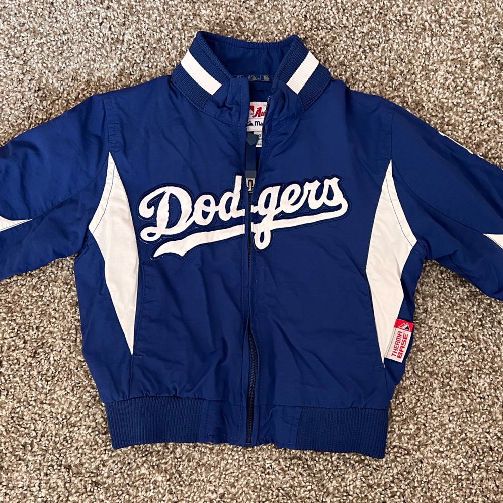 Vintage Majestic Authentic Los Angeles Dodgers Zip Up Jacket 3T toddler